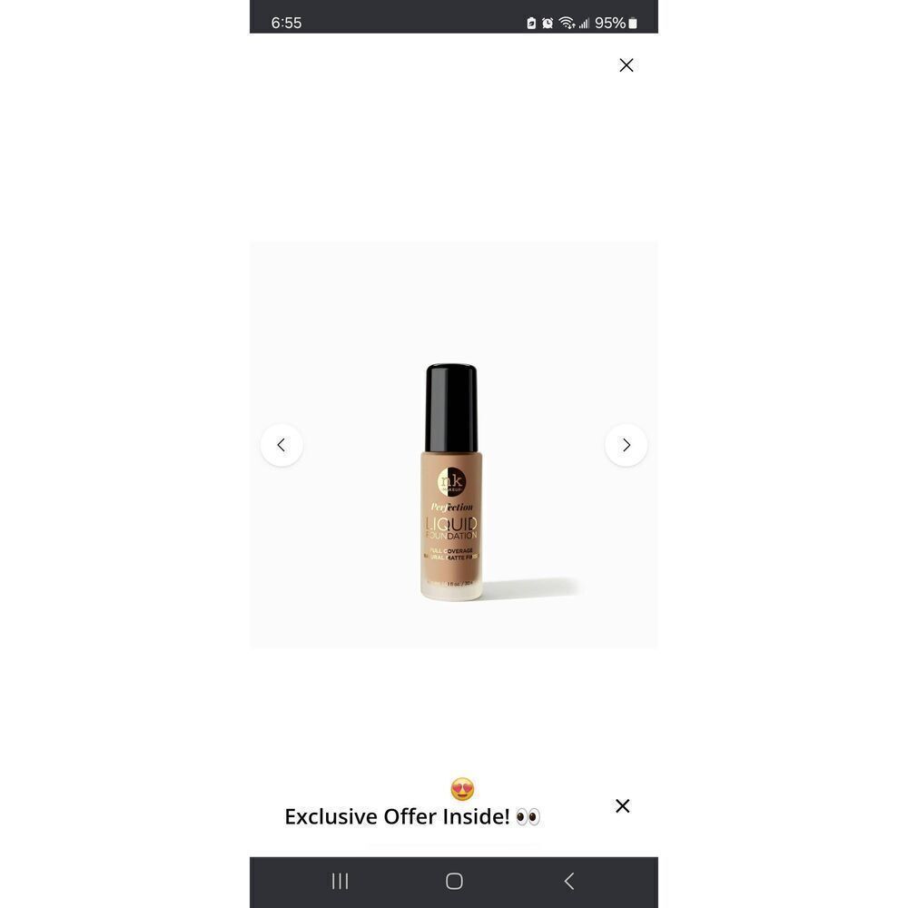 New Lot of 3 Sealed NK Makeup Perfection Liquid Foundation FFPF04 Warm Sand
